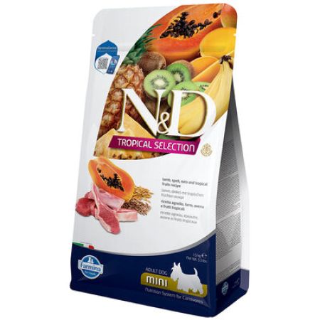 ND Tropical Selection Kuzu ve Meyveli Mini Irk Köpek Maması 1,5 Kg