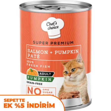 Chefs Choice Pate Somonlu ve Sebzeli Ezme Kedi Yaş Maması 400 Gr
