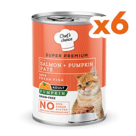 New Chefs Choice Pate Somonlu ve Sebzeli Ezme Kedi Yaş Maması 400 Gr x 6 Adet