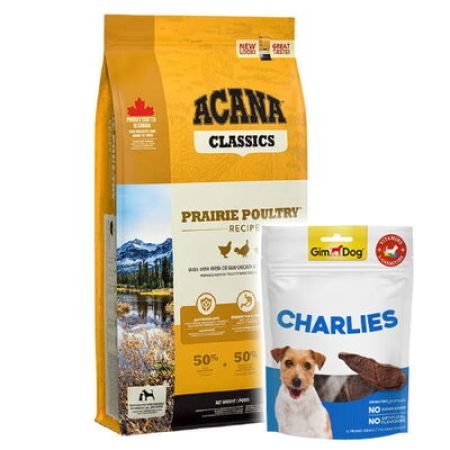 Acana Prairie Poultry Köpek Maması 9,7 Kg + Gimdog 70 Gr Köpek Ödülü