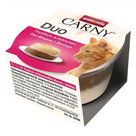 Animonda 83950 Carny Duo Jöle Tavuk Fileto ve Ton Balıklı Kedi Yaş Maması 70 Gr