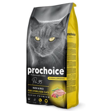 Pro Choice Pro35 Tavuk ve Ördek Kısırlaştırılmış Kedi Maması 15 Kg