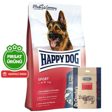 Happy Dog Fit Vital Sport Aktif Yetişkin Köpek Maması 14 Kg + 2 Adet Dr. Clauders Biftekli Ödül 80 Gr
