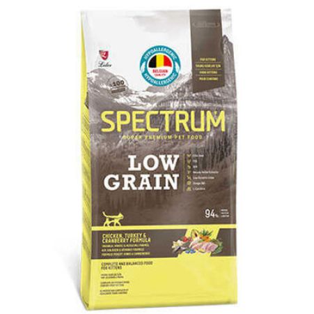 Spectrum Low Grain Kitten Tavuk Hindi ve Kızılcıklı Yavru Kedi Maması 12+1 Kg