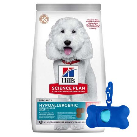 Hills Hypoallergenic Somonlu Orta Irk Köpek Maması 12 Kg + Poşet Taşıma Çantası