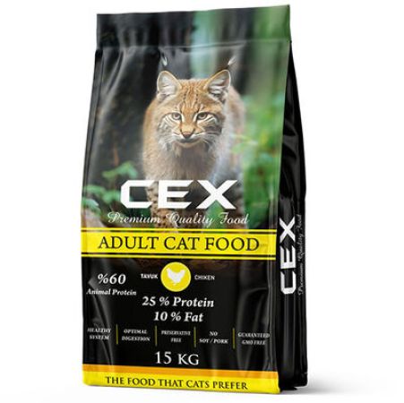 Cex Tavuk Etli Kedi Maması 15 Kg + 3 Adet Cex 400 Gr Konserve