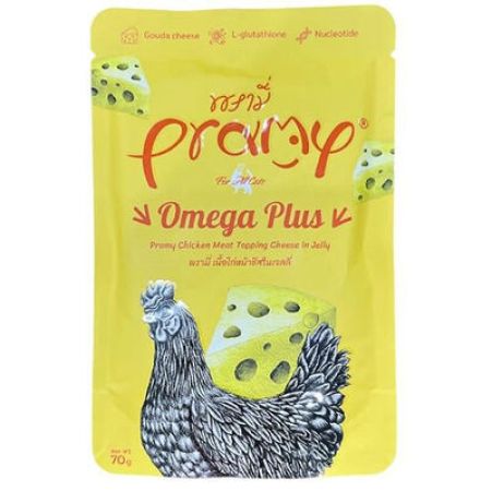 Pramy Omega Plus Jöle İçinde Tavuk ve Peynir Kedi Yaş Maması 70 Gr