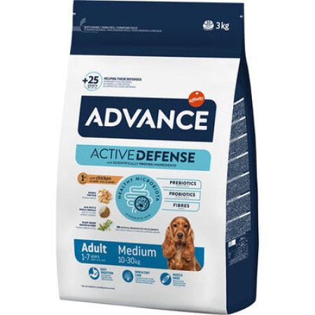 Advance Medium Tavuklu Orta Irk Köpek Maması 3 Kg + Temizlik Mendili