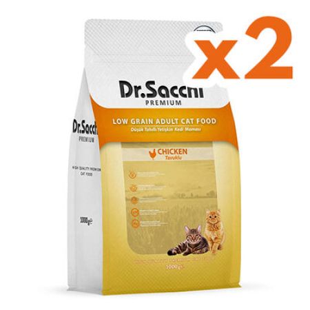 Dr. Sacchi Basic Tavuk Etli Kedi Maması 1 Kg x 2 Adet