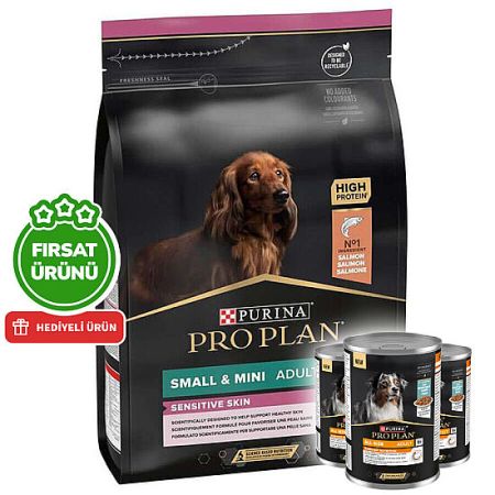 Pro Plan Somonlu Küçük Irk Köpek Maması 7 Kg + 3 Adet Pro Plan Konserve 400 Gr