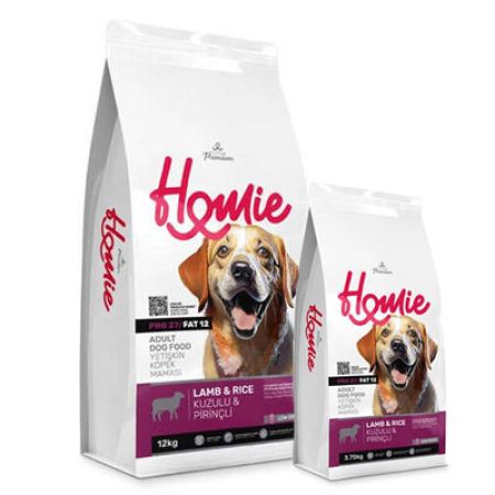 Homie Pro27 Düşük Tahıllı Kuzulu ve Pirinçli Köpek Maması 12 Kg