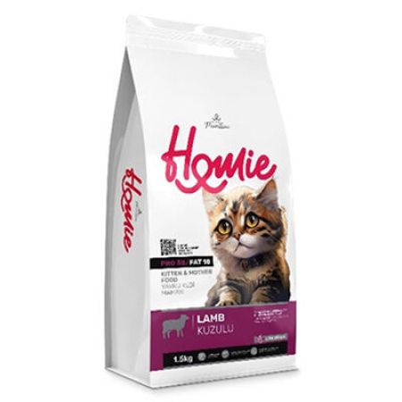 Homie Kitten Pro38 Düşük Tahıllı Kuzulu Yavru ve Anne Kedi Maması 1,5 Kg