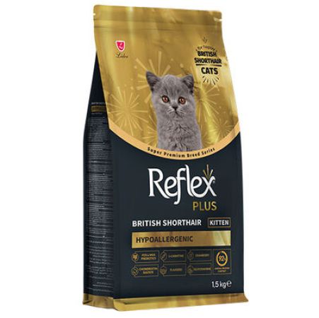 Reflex Plus Hypoallergenic Kitten British Shorthair Özel Irk Yavru Kedi Maması 1,5 Kg