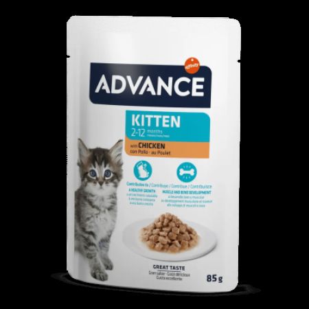 Advance Cat Kitten Chicken Wet Pouch 85 Gr