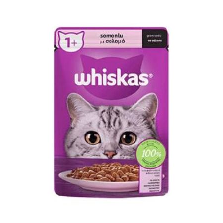 Whiskas Somon Balıklı Yetişkin Konserve Kedi Maması 85 gr X 28 Adet