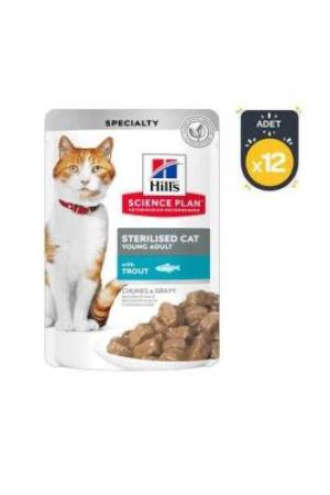 Hill's Chunks & Gravy Alabalıklı Kısırlaştırılmış Kedi Konservesi 85 Gr