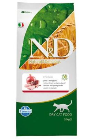 N&D Tahılsız Tavuklu Narlı Yetişkin Kedi Maması 10 kg