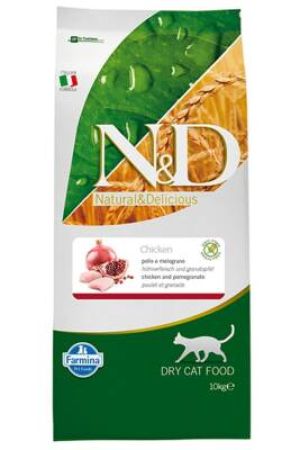 N&D Tahılsız Tavuklu Yetişkin Narlı Kedi Maması 10 Kg