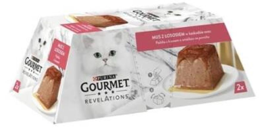 Gourmet Gold Revelations Somon Balıklı Etli Yetişkin Kedi Konservesi  2 X 57 gr