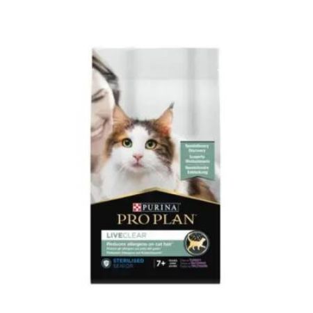 Pro Plan LiveClear +7 Yaş Üzeri Hindi Etli Kısırlaştırılmış Yaşlı Kedi Maması 1,4 kg