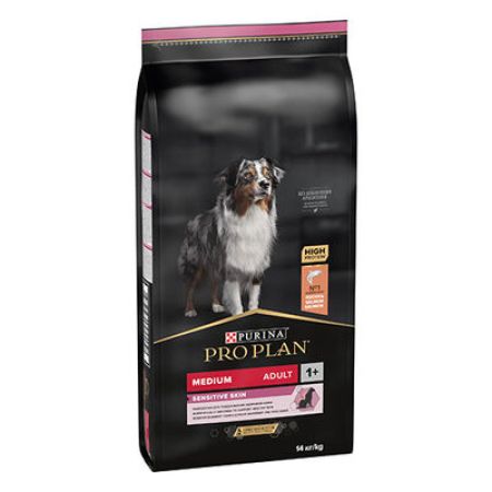 Pro Plan Medium Sensitive Skin Adult Somonlu Orta Irk Yetişkin Köpek Maması 14 Kg 