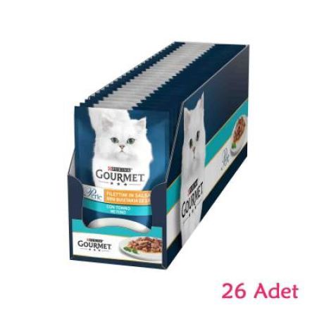 Gourmet Perle Pouch Izgara Ton Balıklı Yetişkin Kedi Konservesi  26 Adet X 85 gr
