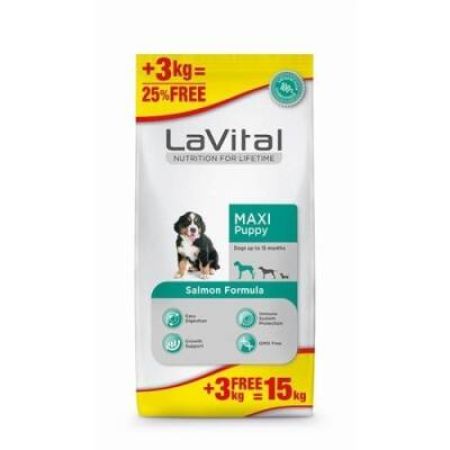 La Vital Somonlu Büyük Irk Yavru Köpek Maması 15 KG