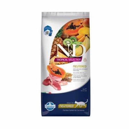 N&D Tropical Selection Düşük Tahıllı Kuzu Etli ve Tropikal Meyveli Kısırlaştırılmış Kedi Maması 10kg