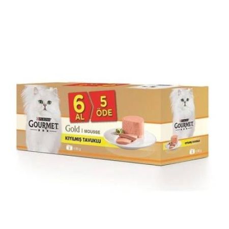 Gourmet Gold Kıyılmış Tavuklu Konserve Yetişkin Kedi Maması 85 Gr 6 Al 5 Öde