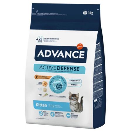 Advance Kitten Yavru Tavuk Etli Kedi Maması 3 Kg + Temizlik Mendili