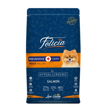 Felicia HypoAllergenic Somonlu Küçük Irk Düşük Tahıllı Yetişkin Köpek Maması 6kg