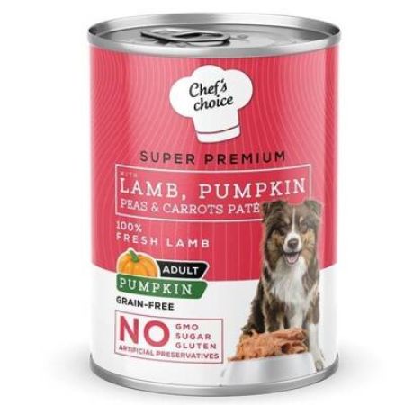 Chef's Choice Tahılsız Kuzulu Balkabaklı Ezme Köpek Konservesi 400 gr