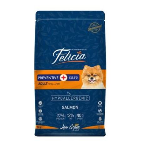 Felicia Mini Somonlu Düşük Tahıllı Hipoalerjenik Köpek Maması 6 kg (3X2 Kg)