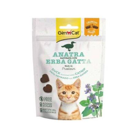 Gimcat Ördekli ve Catnipli Tahılsız Şekersiz Çıtır Kedi Ödül Maması 60gr