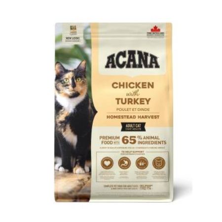 Acana Homestead Harvest Yüksek Proteinli Tavuklu ve Hindili Yetişkin Kedi Maması 1,8 kg