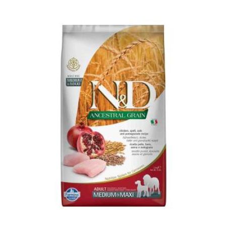 N&D Düşük Tahıllı Tavuklu Narlı Orta ve Büyük Irk Yetişkin Köpek Maması 2,5kg