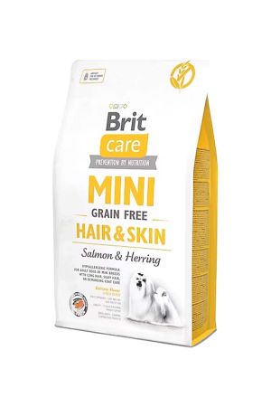 Brit Care Mini Irk Hair Skin Deri ve Tüy Sağlığı Somon ve Ringa Balıklı Tahılsız Yetişkin Köpek Maması 2 Kg