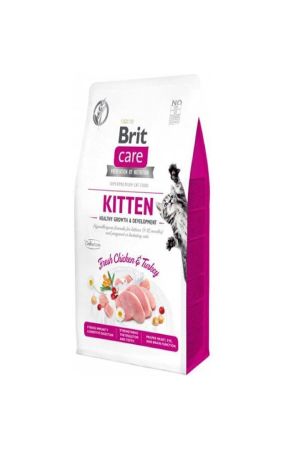 Brit Care Hipoalerjenik Kitten Tavuk ve Hindili Tahılsız Yavru Kedi Maması 2 Kg