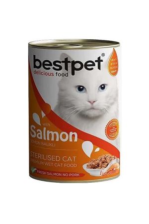 Bestpet Somonlu Kısırlaştırılmış Yetişkin Kedi Konserve Maması 400 Gr