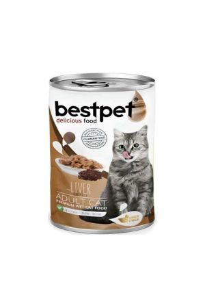 Bestpet Tavuklu ve Ciğerli Yetişkin Kedi Konserve Maması 400 Gr