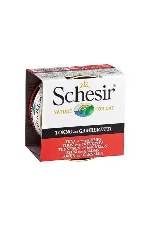 Schesir Jel İçinde Ton Balıklı Karidesli Yetişkin Kedi Konserve Maması 85 Gr