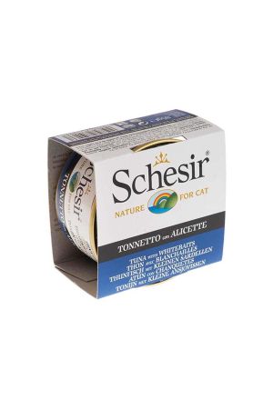 Schesir Ton Balıklı Ve Ringa Balıklı Yetişkin Kedi Konserve Maması 85 gr