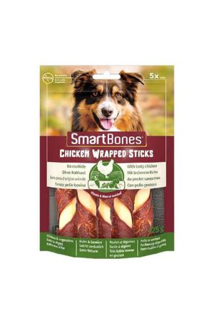 SmartBones Tavuk Sargılı Medium Stick Köpek Ödülü 5 li 125 Gr