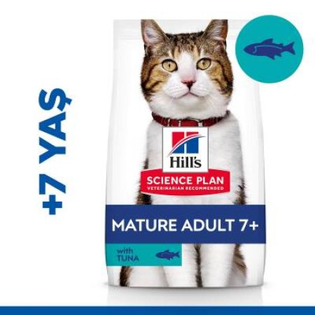 Hills Science Plan Mature +7 Ton Balıklı Yaşlı Kedi Maması 1.5 Kg