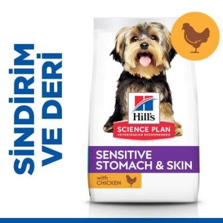 Hills Science Plan Small Miniature Sensitive Stomach&Skin Hassas Yetişkin Köpek Maması 1.5 Kg