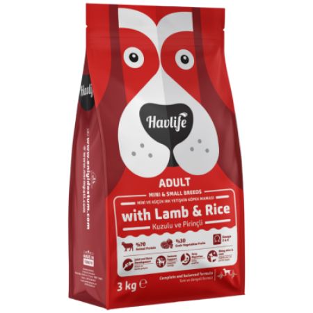 Havlife Small Mini Adult Kuzu Etli Küçük Irk Yetişkin Köpek Maması 3 Kg