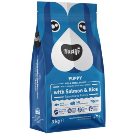 Havlife Small Mini Puppy Somonlu Küçük Irk Yavru Köpek Maması 3 Kg