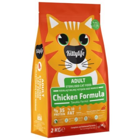 Kittylife Sterilised Tavuklu Kısırlaştırılmış Kedi Maması 2 Kg