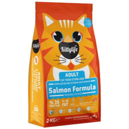 Kittylife Sterilised Somonlu Kısırlaştırılmış Kedi Maması 2 Kg