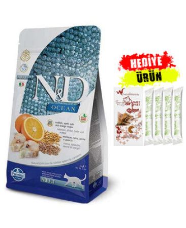 N&D Ocean Düşük Tahıllı Morina Balığı Portakal Kedi Maması 1,5 Kg